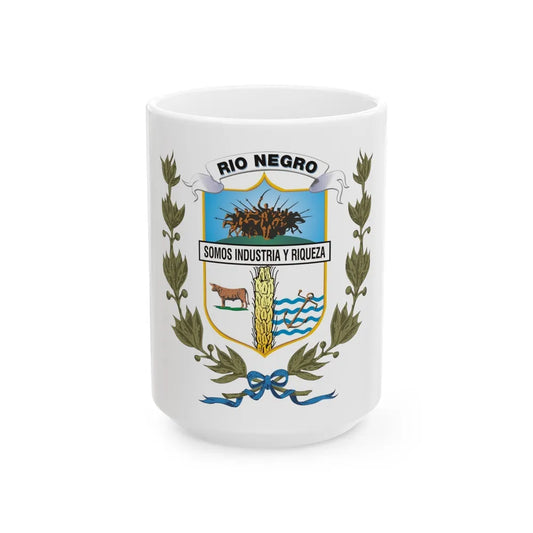 Coat of arms of Rio Negro Department - White Coffee Mug-15oz-Go Mug Yourself