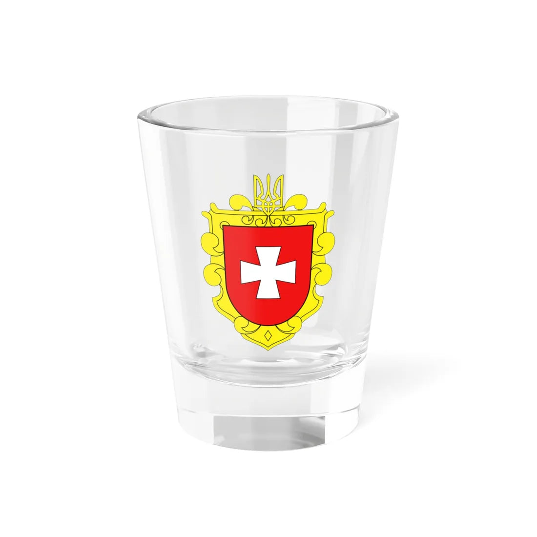 Coat of arms of Rivne Oblast (Ukraine) (Coat of Arms) Shot Glass 1.5oz 1.5oz - Go Mug Yourself
