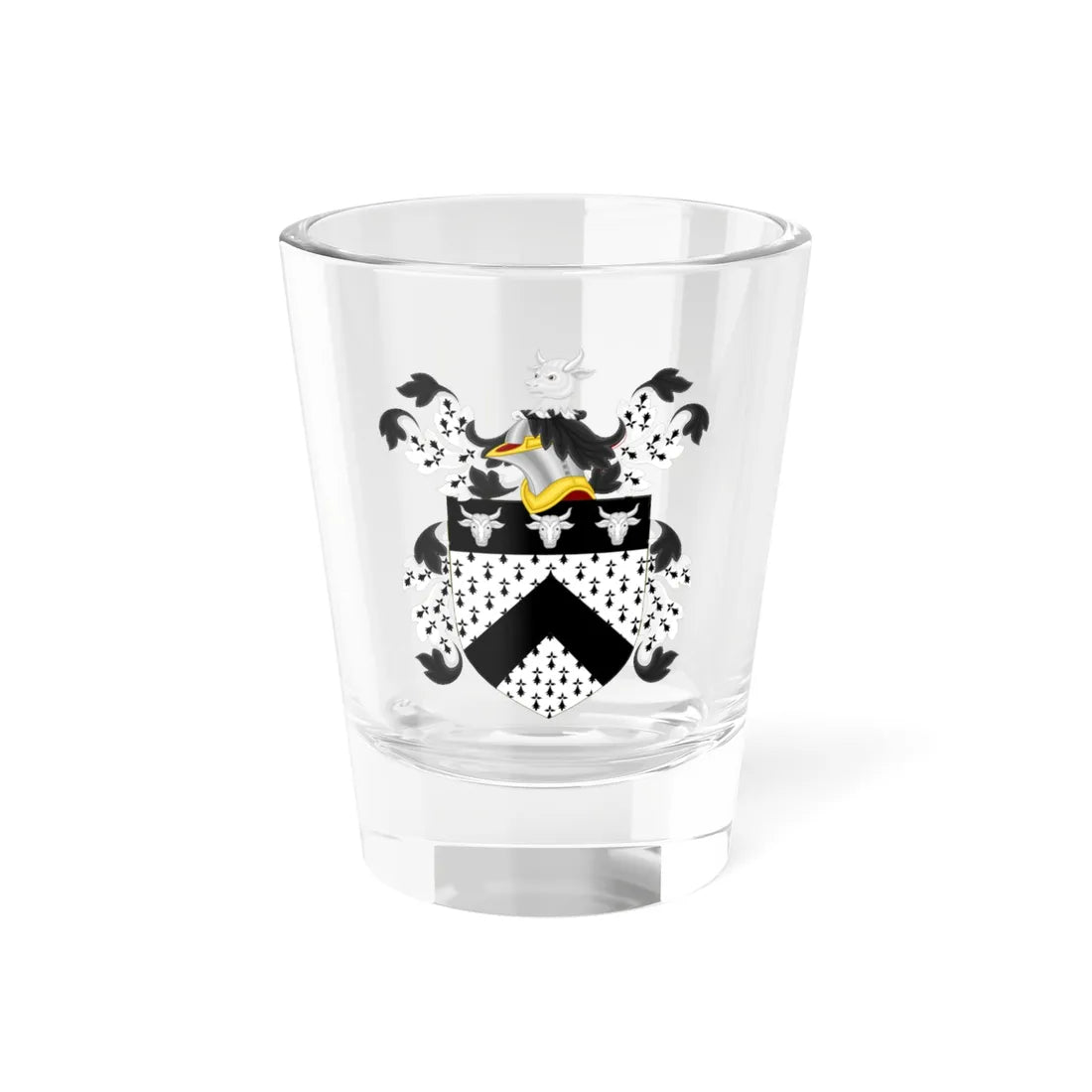 Coat of Arms of Robert Beverly (United States) (Coat of Arms) Shot Glass 1.5oz 1.5oz - Go Mug Yourself