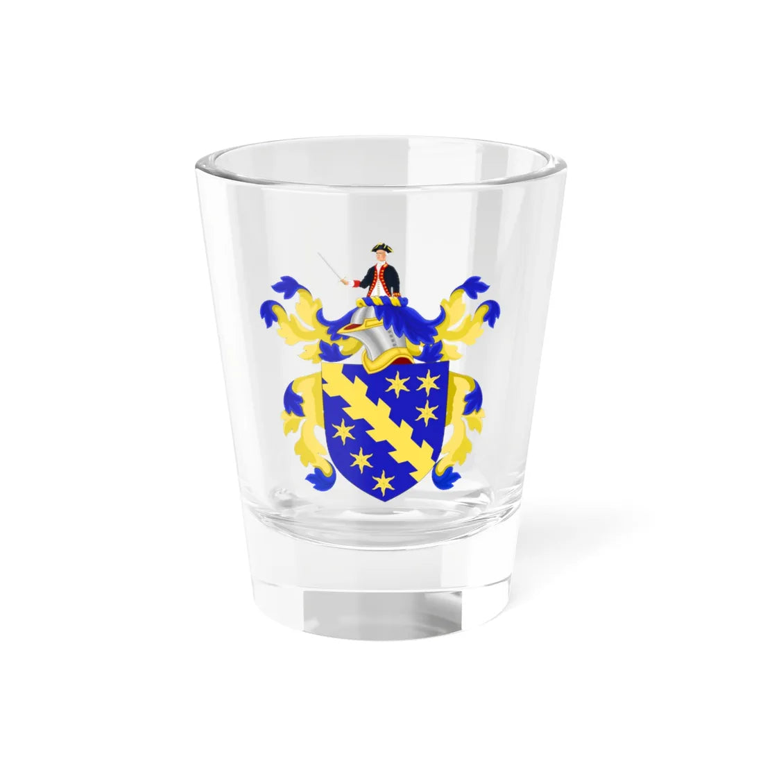Coat of Arms of Robert Treat Paine (United States) (Coat of Arms) Shot Glass 1.5oz 1.5oz - Go Mug Yourself