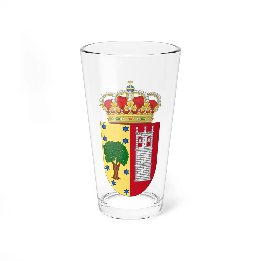 Coat of Arms of Robledo de Chavela (Spain) (Coat of Arms) Pint Glass 16oz 16oz - Go Mug Yourself