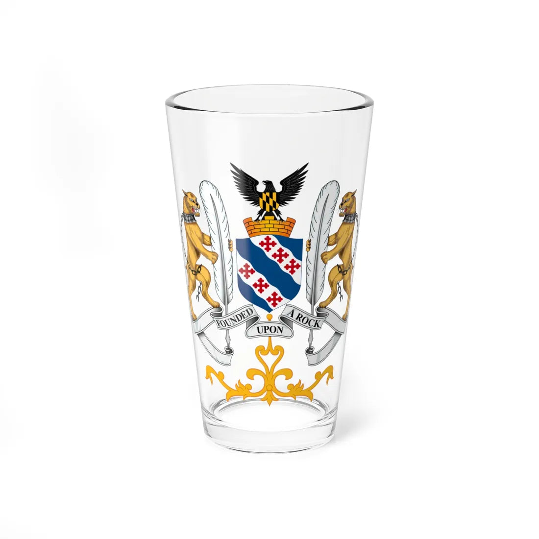 Coat of arms of Rockville Maryland (United States) (Coat of Arms) Pint Glass 16oz 16oz - Go Mug Yourself