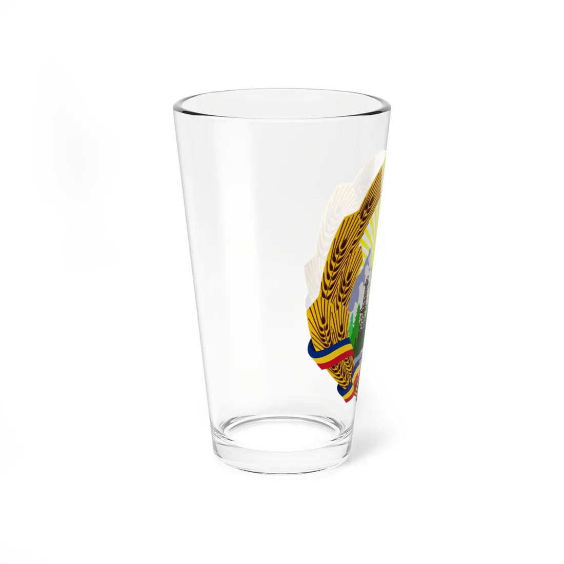 Coat of arms of Romania 1948-1952 (Oman) (Coat of Arms) Pint Glass 16oz - Go Mug Yourself
