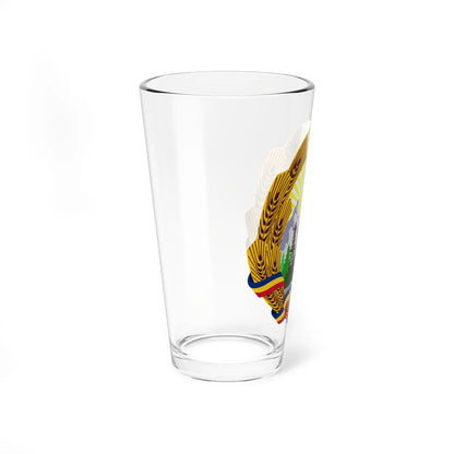 Coat of arms of Romania 1948-1952 (Oman) (Coat of Arms) Pint Glass 16oz - Go Mug Yourself