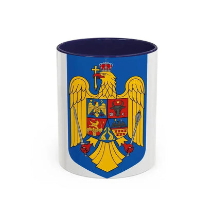 Coat of arms of Romania - Accent Coffee Mug 11oz Navy - Go Mug Yourself