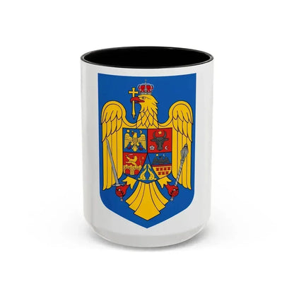 Coat of arms of Romania - Accent Coffee Mug 15oz Black - Go Mug Yourself