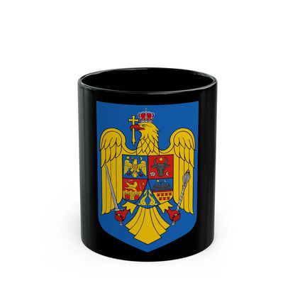 Coat of arms of Romania - Black Coffee Mug-11oz-Go Mug Yourself