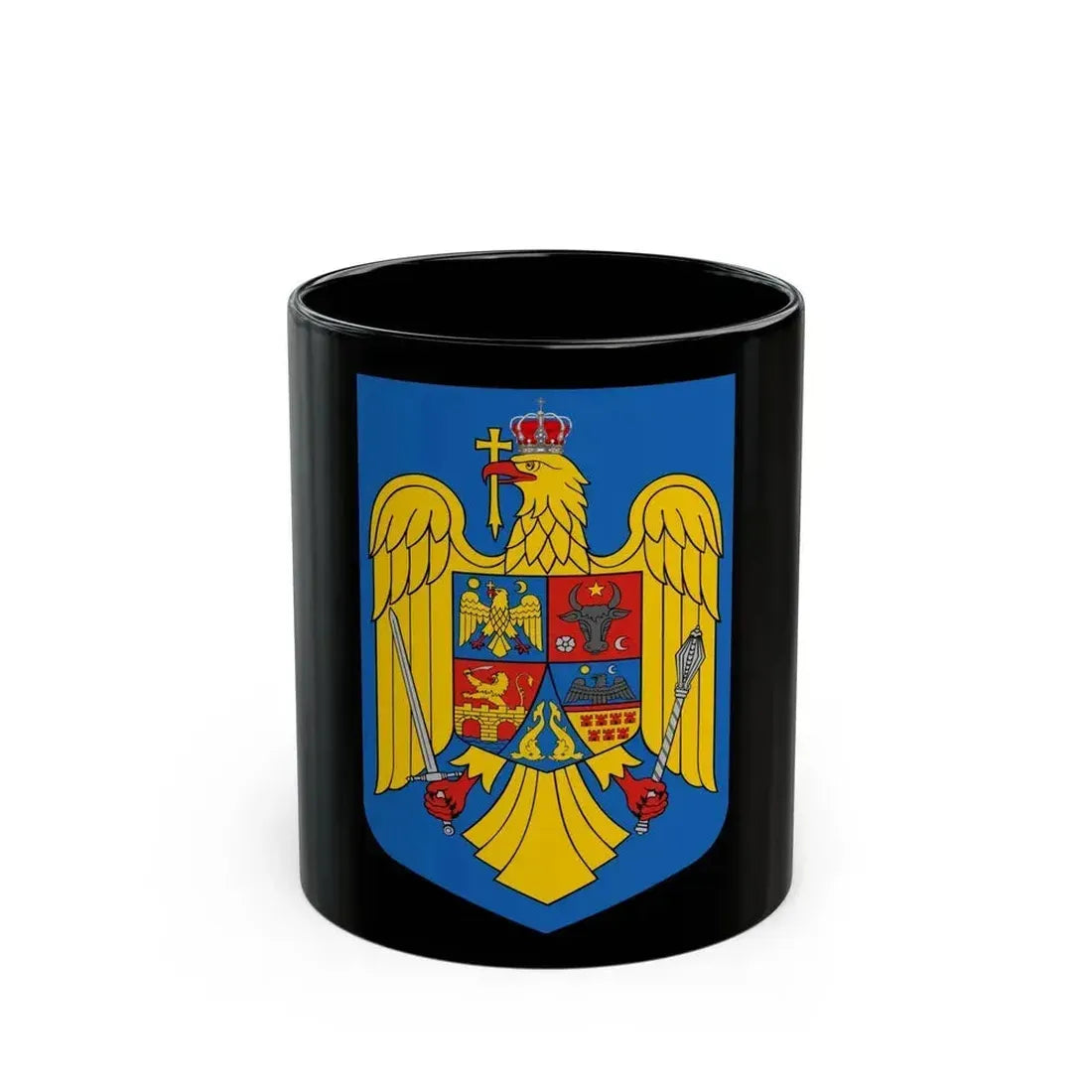 Coat of arms of Romania - Black Coffee Mug 11oz - Go Mug Yourself