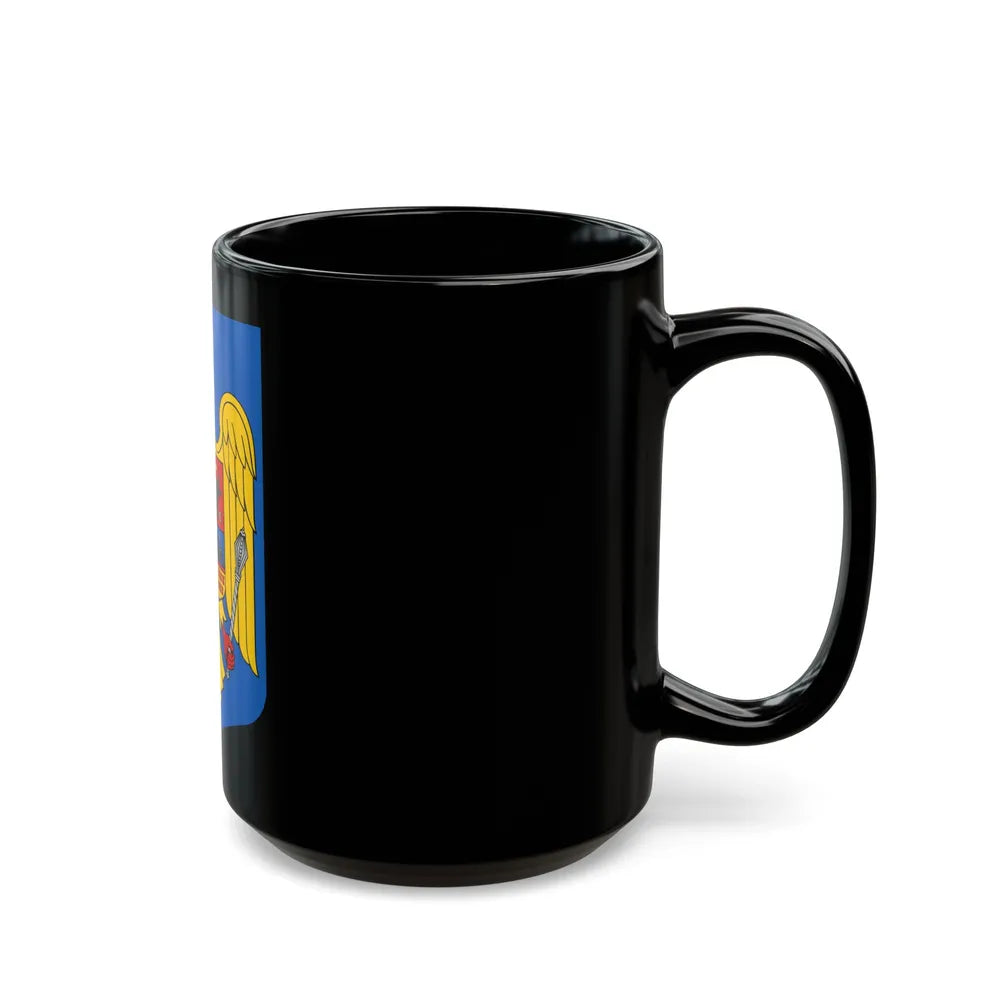 Coat of arms of Romania - Black Coffee Mug-Go Mug Yourself