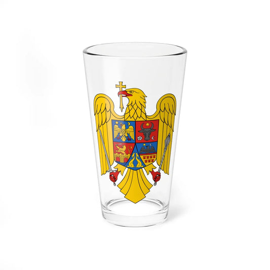 Coat of arms of Romania Eagle 1992-2016 (Oman) (Coat of Arms) Pint Glass 16oz 16oz - Go Mug Yourself