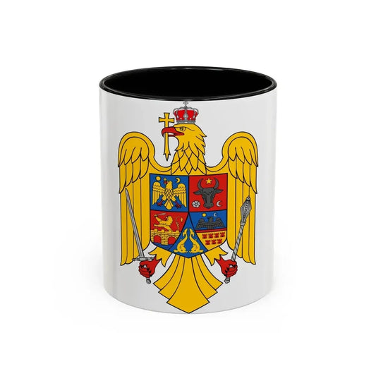 Coat of arms of Romania Eagle - Accent Coffee Mug 11oz Black - Go Mug Yourself