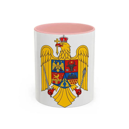 Coat of arms of Romania Eagle - Accent Coffee Mug 11oz Pink - Go Mug Yourself
