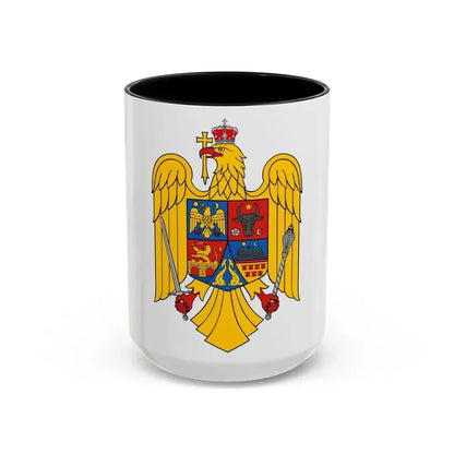 Coat of arms of Romania Eagle - Accent Coffee Mug 15oz Black - Go Mug Yourself