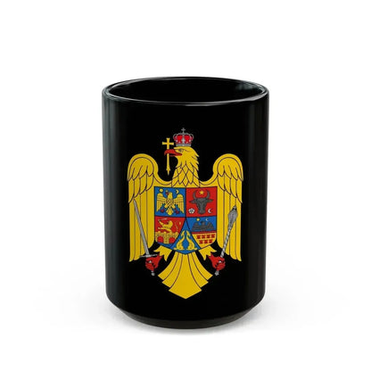 Coat of arms of Romania Eagle - Black Coffee Mug 15oz - Go Mug Yourself
