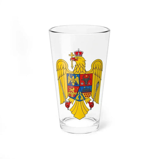 Coat of arms of Romania Eagle - Pint Glass 16oz 16oz - Go Mug Yourself