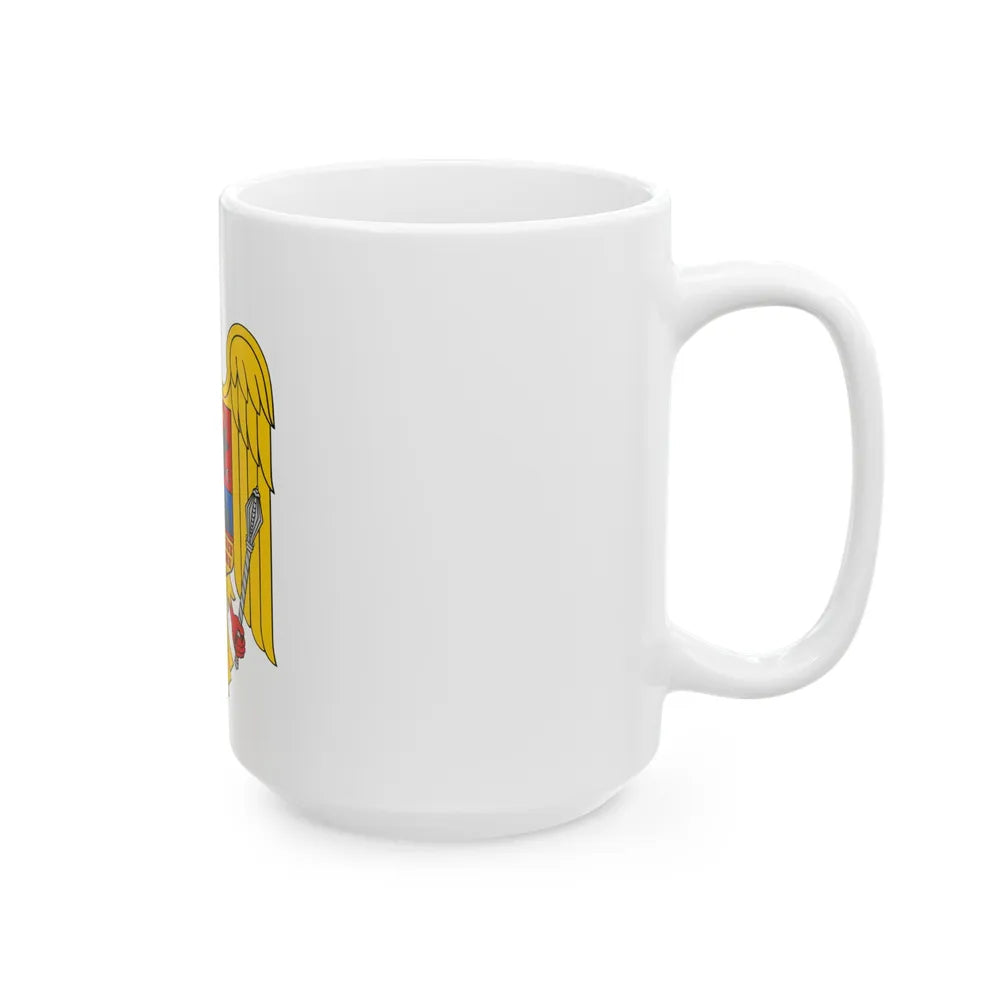 Coat of arms of Romania Eagle - White Coffee Mug-Go Mug Yourself