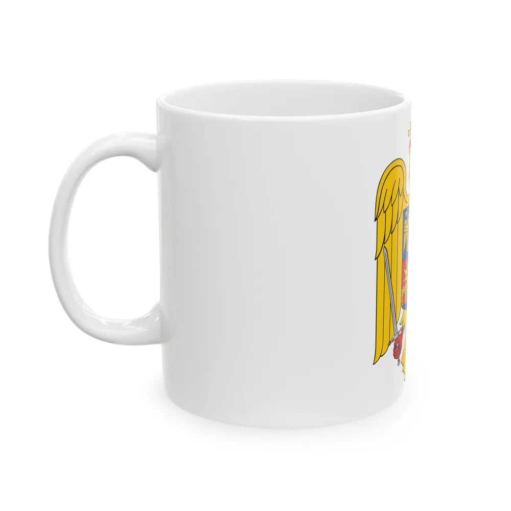 Coat of arms of Romania Eagle - White Coffee Mug-Go Mug Yourself