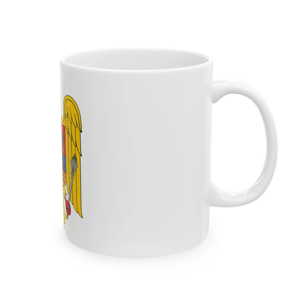 Coat of arms of Romania Eagle - White Coffee Mug-Go Mug Yourself