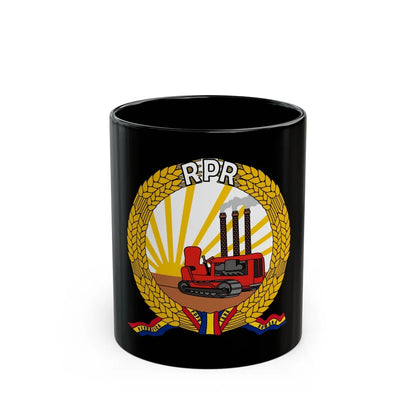 Coat of arms of Romania (January-March 1948) - Black Coffee Mug-11oz-Go Mug Yourself