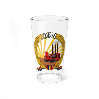 Coat of arms of Romania (January-March 1948) - Pint Glass 16oz 16oz - Go Mug Yourself