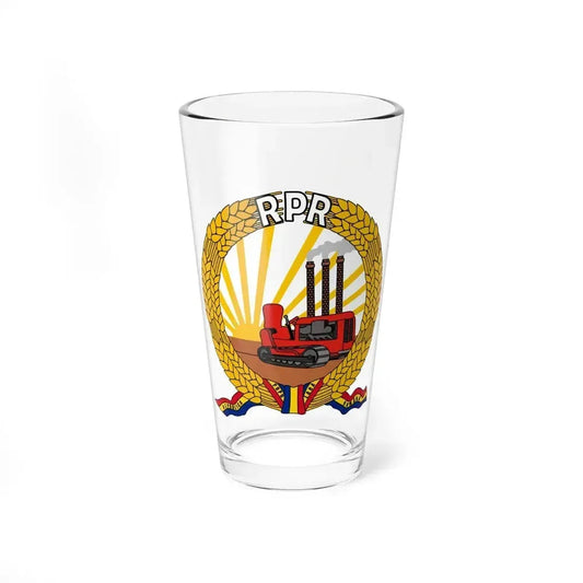 Coat of arms of Romania (January-March 1948) - Pint Glass 16oz 16oz - Go Mug Yourself