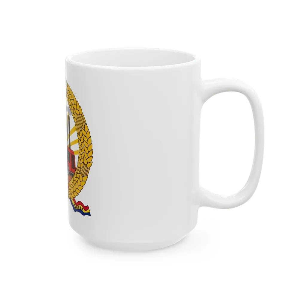 Coat of arms of Romania (January-March 1948) - White Coffee Mug-Go Mug Yourself