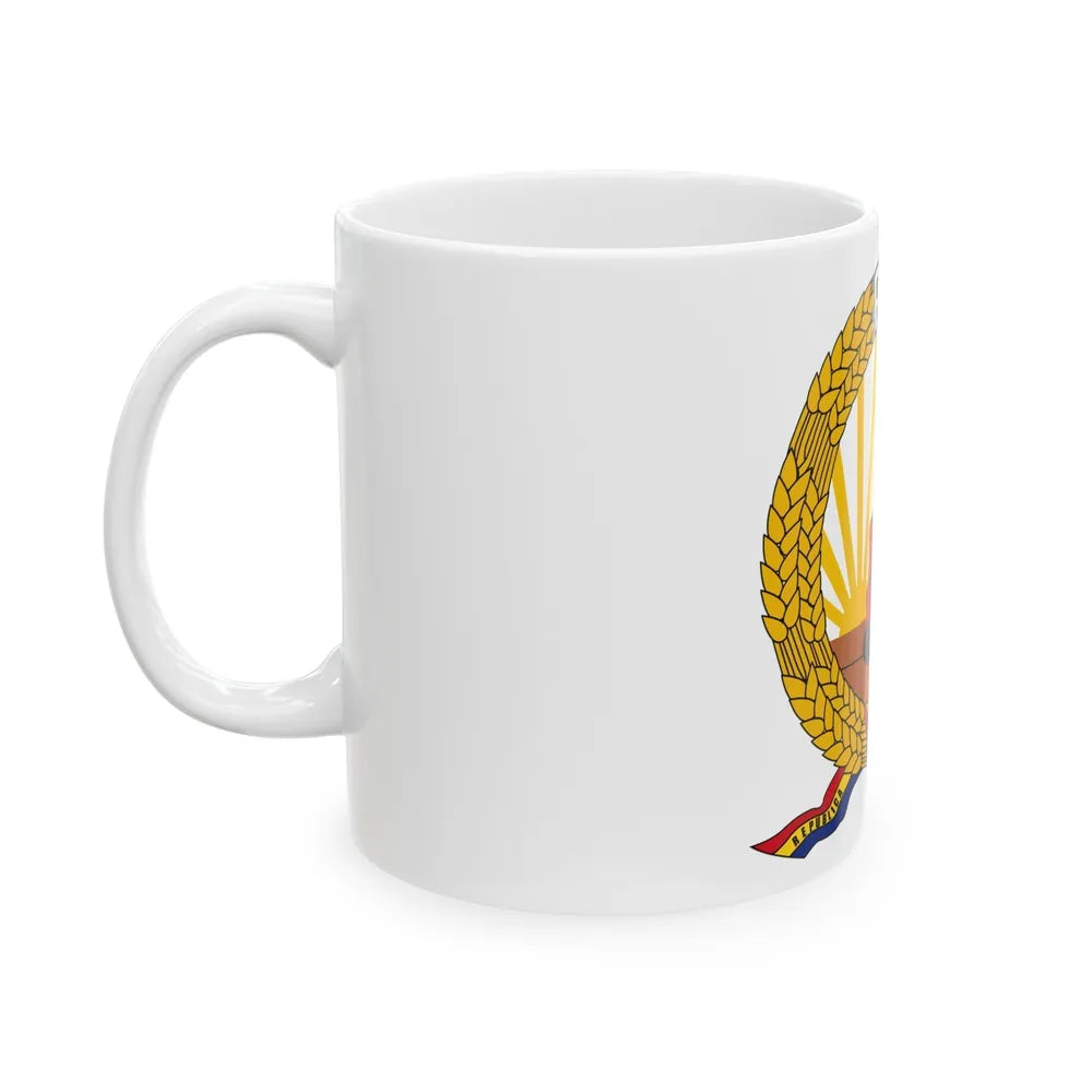 Coat of arms of Romania (January-March 1948) - White Coffee Mug-Go Mug Yourself