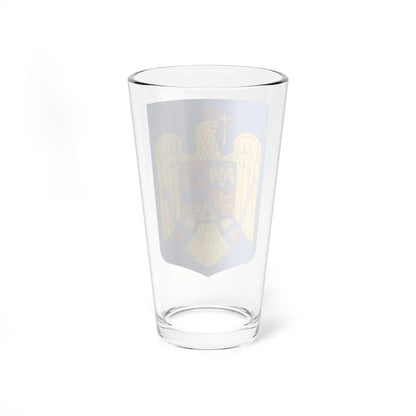 Coat of arms of Romania (Oman) (Coat of Arms) Pint Glass 16oz - Go Mug Yourself