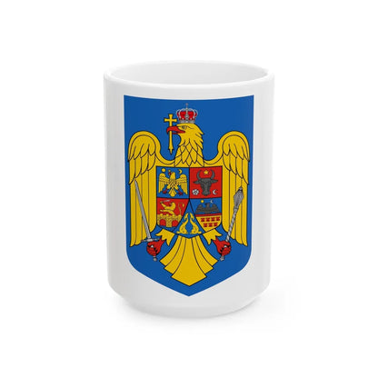 Coat of arms of Romania - White Coffee Mug-15oz-Go Mug Yourself