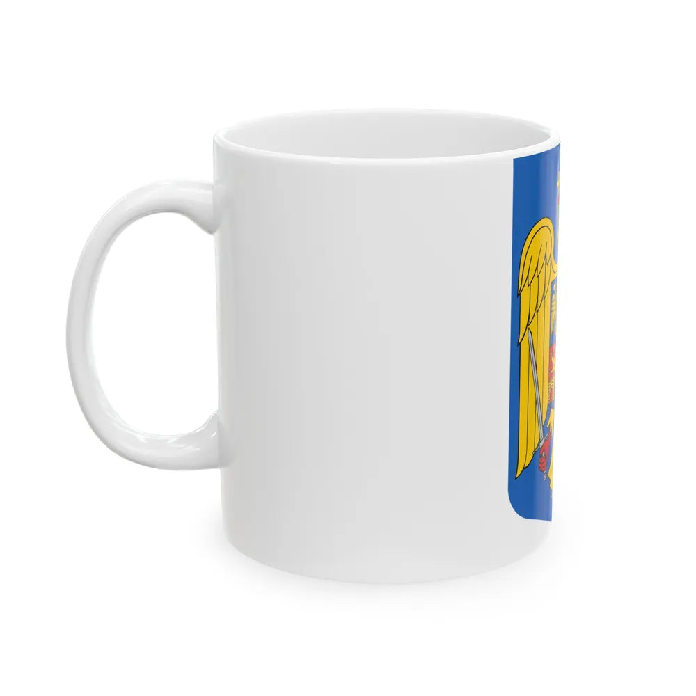 Coat of arms of Romania - White Coffee Mug-Go Mug Yourself