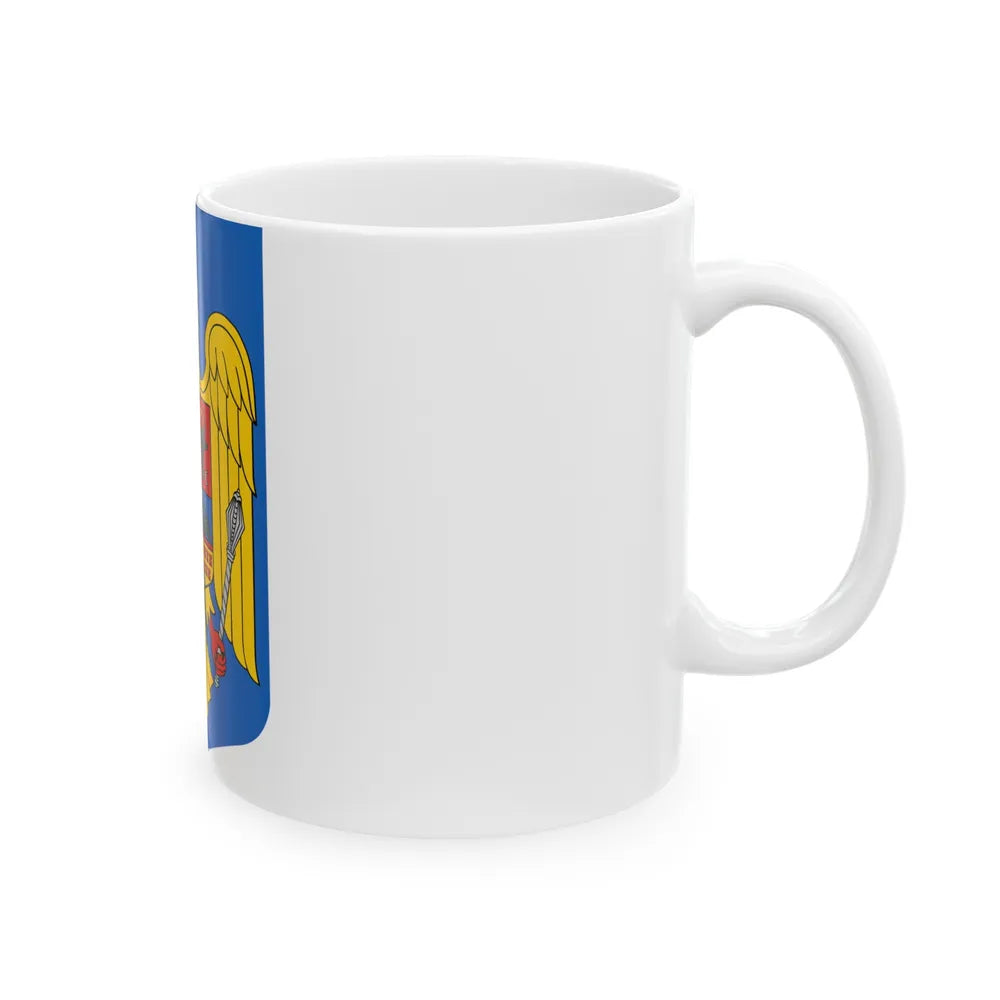 Coat of arms of Romania - White Coffee Mug-Go Mug Yourself