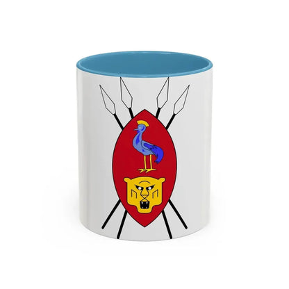 Coat of arms of Ruanda-Urundi - Accent Coffee Mug 11oz Light Blue - Go Mug Yourself