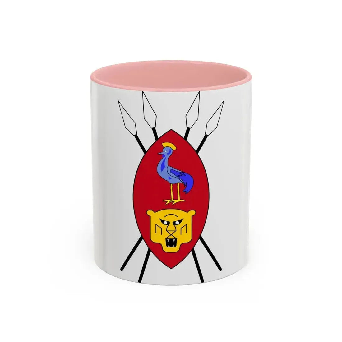 Coat of arms of Ruanda-Urundi - Accent Coffee Mug 11oz Pink - Go Mug Yourself
