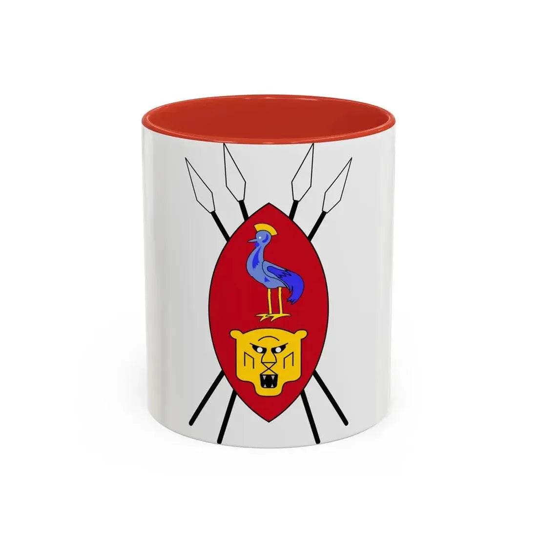 Coat of arms of Ruanda-Urundi - Accent Coffee Mug 11oz Red - Go Mug Yourself
