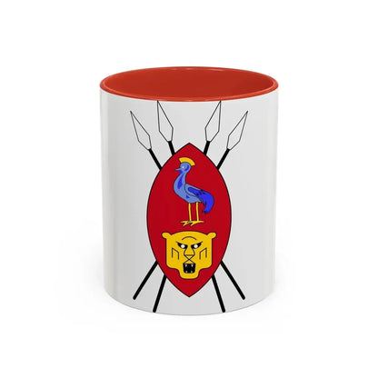 Coat of arms of Ruanda-Urundi - Accent Coffee Mug 11oz Red - Go Mug Yourself
