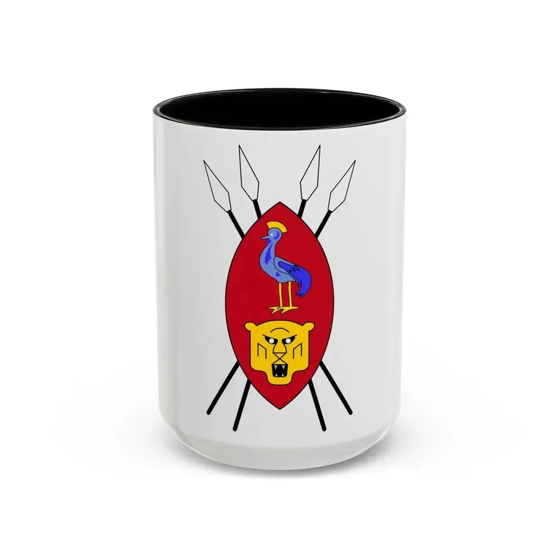 Coat of arms of Ruanda-Urundi - Accent Coffee Mug 15oz Black - Go Mug Yourself