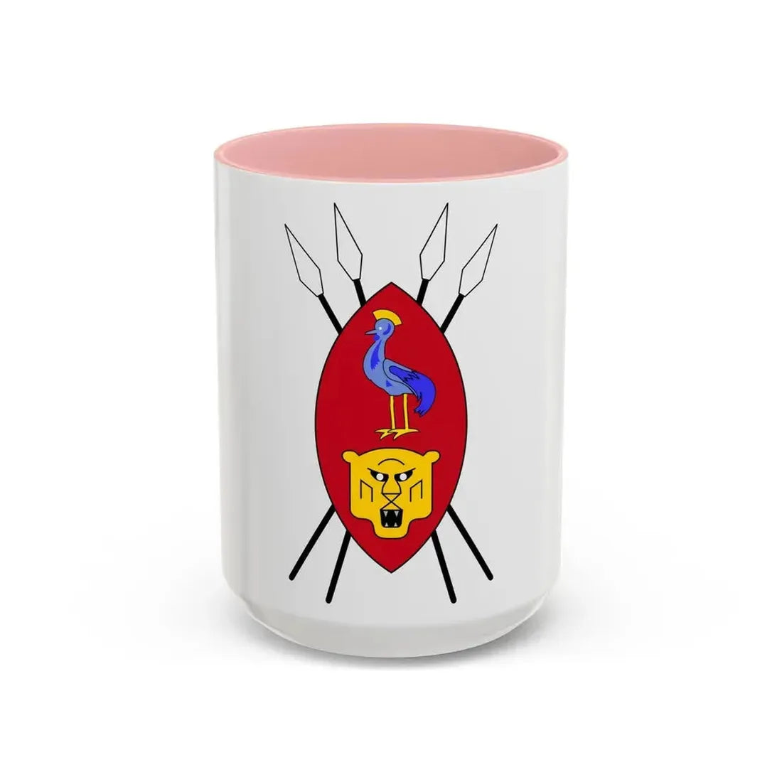 Coat of arms of Ruanda-Urundi - Accent Coffee Mug 15oz Pink - Go Mug Yourself