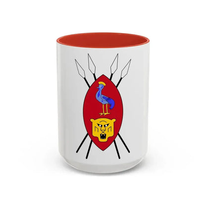 Coat of arms of Ruanda-Urundi - Accent Coffee Mug 15oz Red - Go Mug Yourself