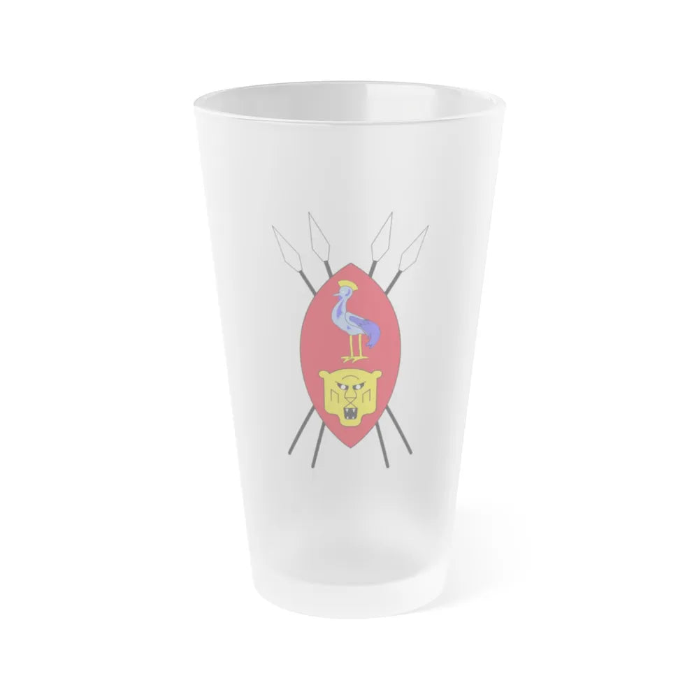 Coat of arms of Ruanda-Urundi - Frosted Pint Glass 16oz-16oz-Frosted-Go Mug Yourself