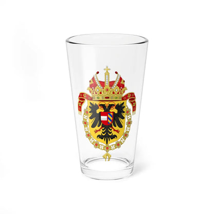 Coat of Arms of Rudolf II Matthias and Ferdinand II Holy Roman Emperors-Or shield variant (Austria) (Coat of Arms) Pint Glass 16oz 16oz - Go Mug Yourself