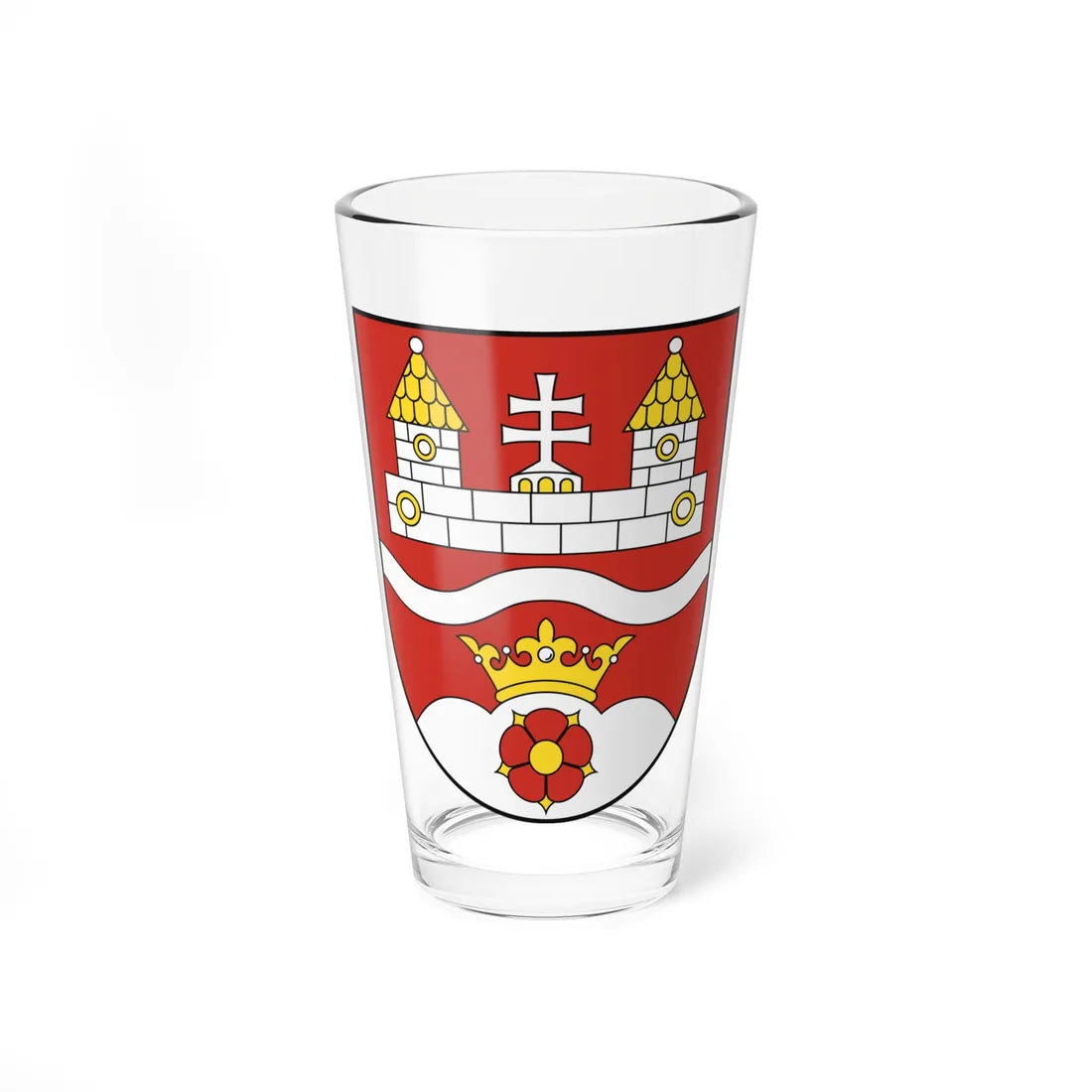 Coat of Arms of Ružinov (Slovakia) (Coat of Arms) Pint Glass 16oz 16oz - Go Mug Yourself