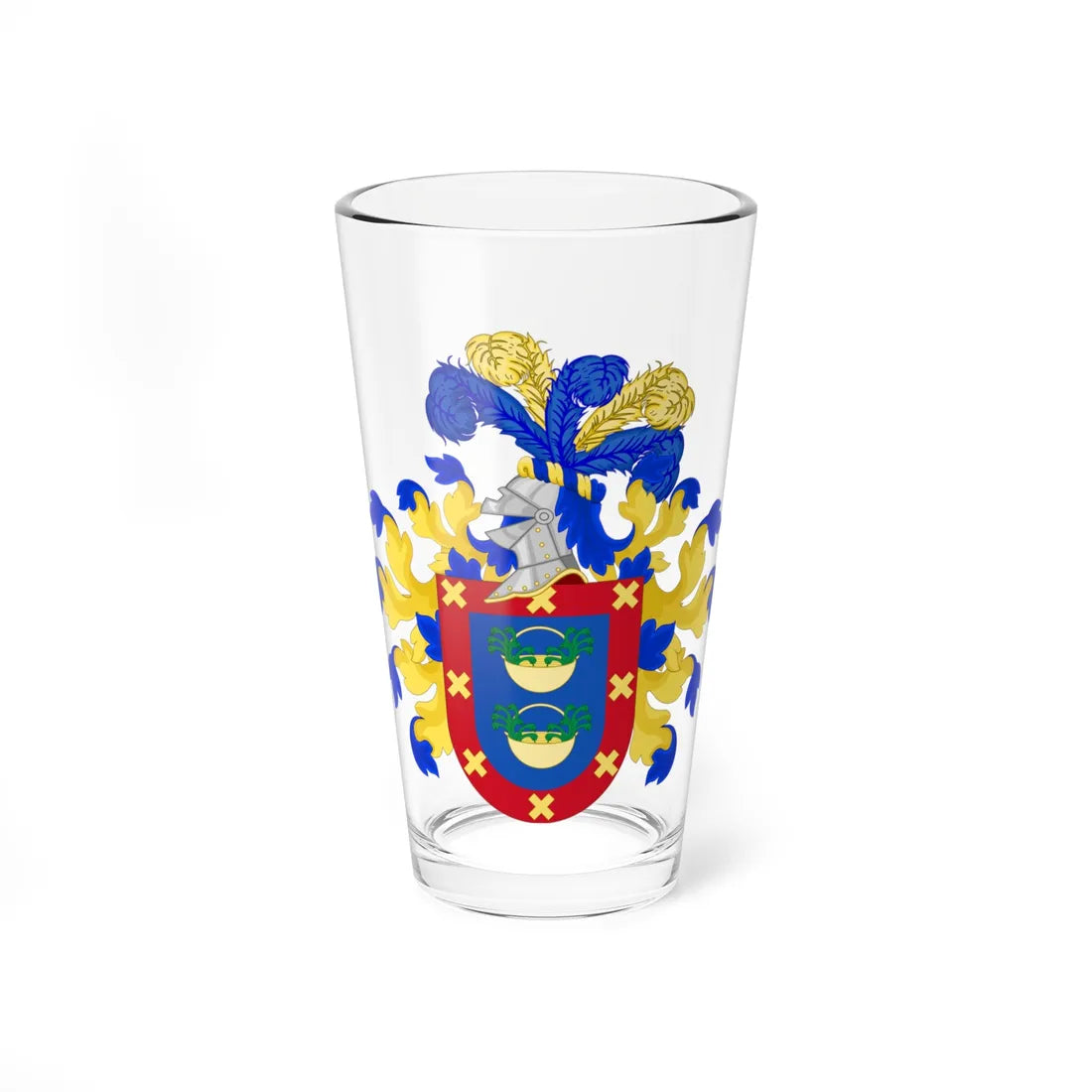 Coat of Arms of Ruiz de Gauna (Argentina) (Coat of Arms) Pint Glass 16oz 16oz - Go Mug Yourself