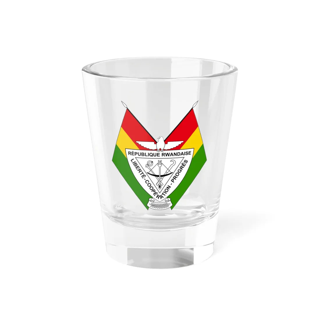 Coat of arms of Rwanda 1962-2001 (Rwanda) (Coat of Arms) Shot Glass 1 ...