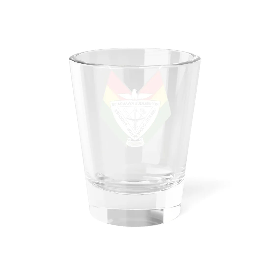 Coat of arms of Rwanda 1962-2001 (Rwanda) (Coat of Arms) Shot Glass 1.5oz - Go Mug Yourself