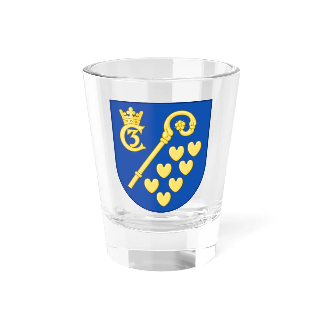 Coat of arms of Ry (Denmark) (Coat of Arms) Shot Glass 1.5oz 1.5oz - Go Mug Yourself