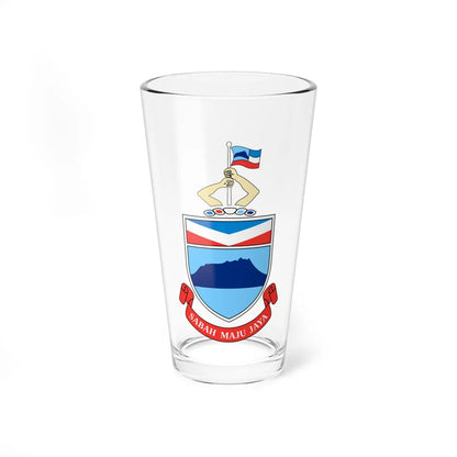 Coat of arms of Sabah (Malaysia) (Coat of Arms) Pint Glass 16oz 16oz - Go Mug Yourself