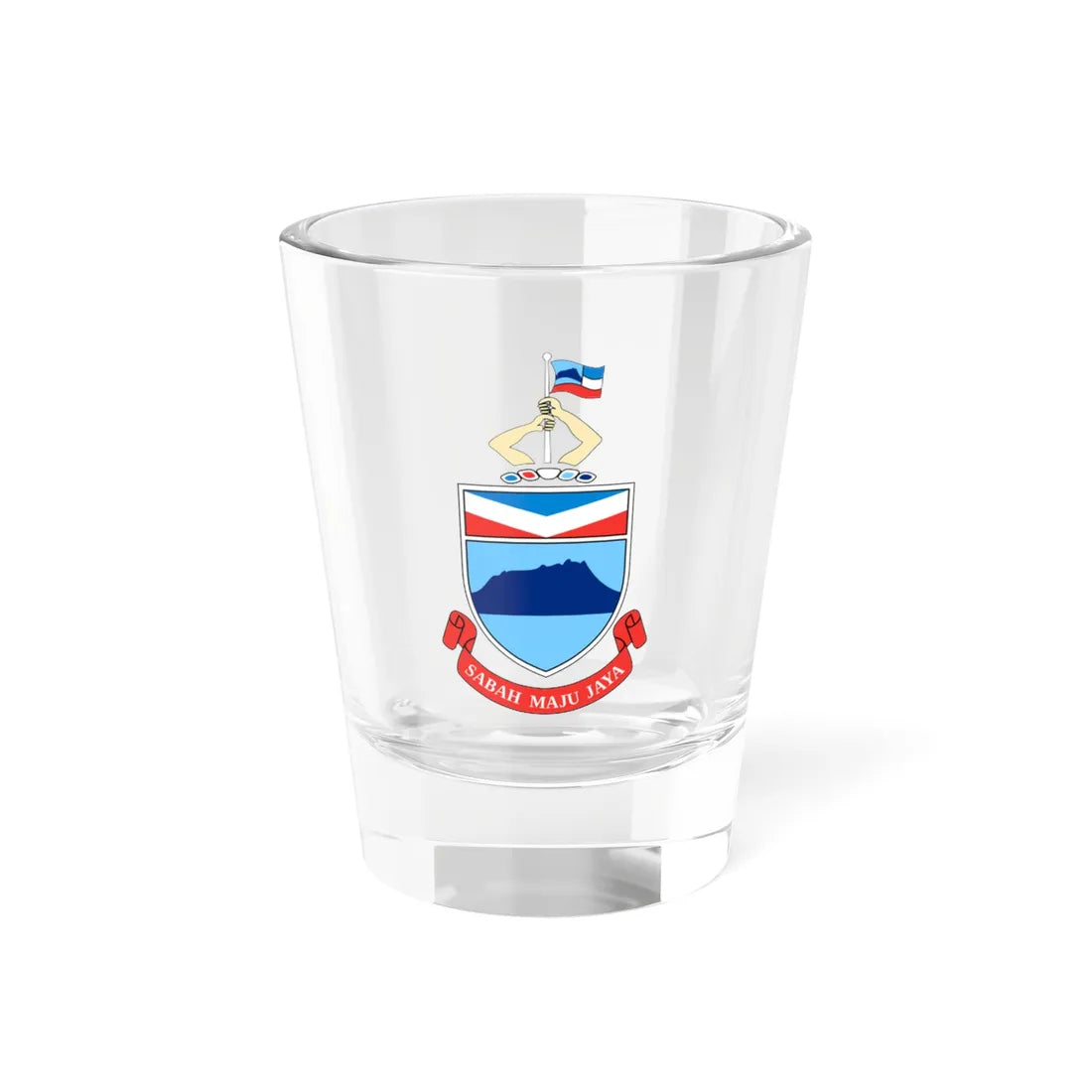 Coat of arms of Sabah (Malaysia) (Coat of Arms) Shot Glass 1.5oz 1.5oz - Go Mug Yourself