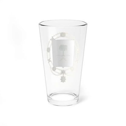 Coat of Arms of Saúd and Fáisal of Saudi Arabia Spanish Order of the Civil Merit (Saudi Arabia) (Coat of Arms) Pint Glass 16oz - Go Mug Yourself