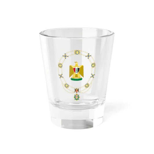Coat of Arms of Sadam Husein Spanish Order of the Civil Merit (Iraq) (Coat of Arms) Shot Glass 1.5oz 1.5oz - Go Mug Yourself