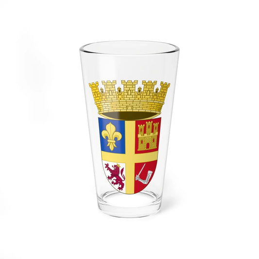 Coat of arms of Saint Augustine Florida (United States) (Coat of Arms) Pint Glass 16oz 16oz - Go Mug Yourself